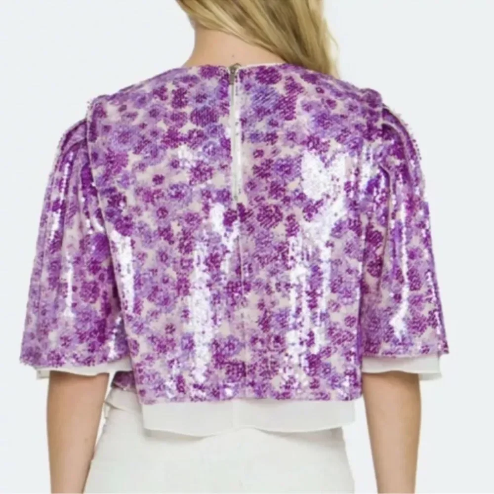 Endless Rose Purple Sequin Blouse - Picture 2 of 11